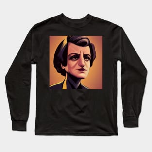 Ayn Rand portrait | Comics Style Long Sleeve T-Shirt